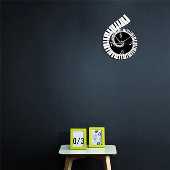Διακόσμηση Ρολόι τοίχου Τρίκλινο Σολ Πληκτρολόγιο πιάνου Μουσικές νότες Ακανόνιστη διακόσμηση Ρολόι τοίχου Διασυνοριακά