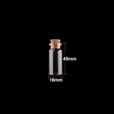 10-50 τμχ 0,5-5ml μίνι γυάλινο μπουκάλι ευχών με φελλό διάφανο δώρο ευλογίας θεραπεία τυχερών drift άδειο μικρό διακοσμητικό βάζου