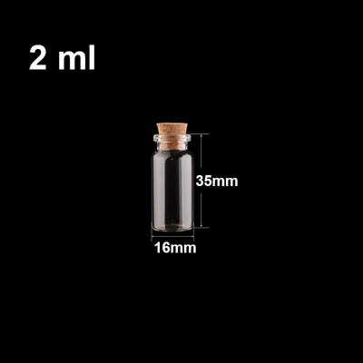 10-50 τμχ 0,5-5ml μίνι γυάλινο μπουκάλι ευχών με φελλό διάφανο δώρο ευλογίας θεραπεία τυχερών drift άδειο μικρό διακοσμητικό βάζου