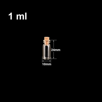 10-50 τμχ 0,5-5ml μίνι γυάλινο μπουκάλι ευχών με φελλό διάφανο δώρο ευλογίας θεραπεία τυχερών drift άδειο μικρό διακοσμητικό βάζου