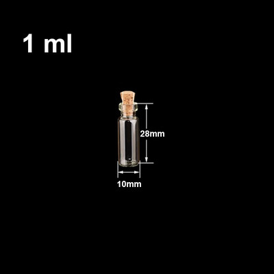 10-50 τμχ 0,5-5ml μίνι γυάλινο μπουκάλι ευχών με φελλό διάφανο δώρο ευλογίας θεραπεία τυχερών drift άδειο μικρό διακοσμητικό βάζου
