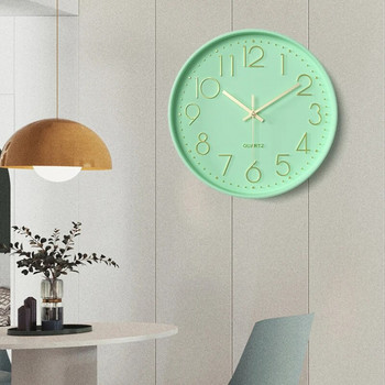 20 см скандинавски стенен часовник Модерен минималистичен кръгъл стенен часовник Декоративен за холни машини Кварцов стенен часовник Безшумен ретро