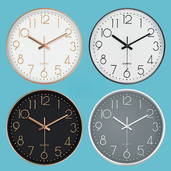 20 см скандинавски стенен часовник Модерен минималистичен кръгъл стенен часовник Декоративен за холни машини Кварцов стенен часовник Безшумен ретро