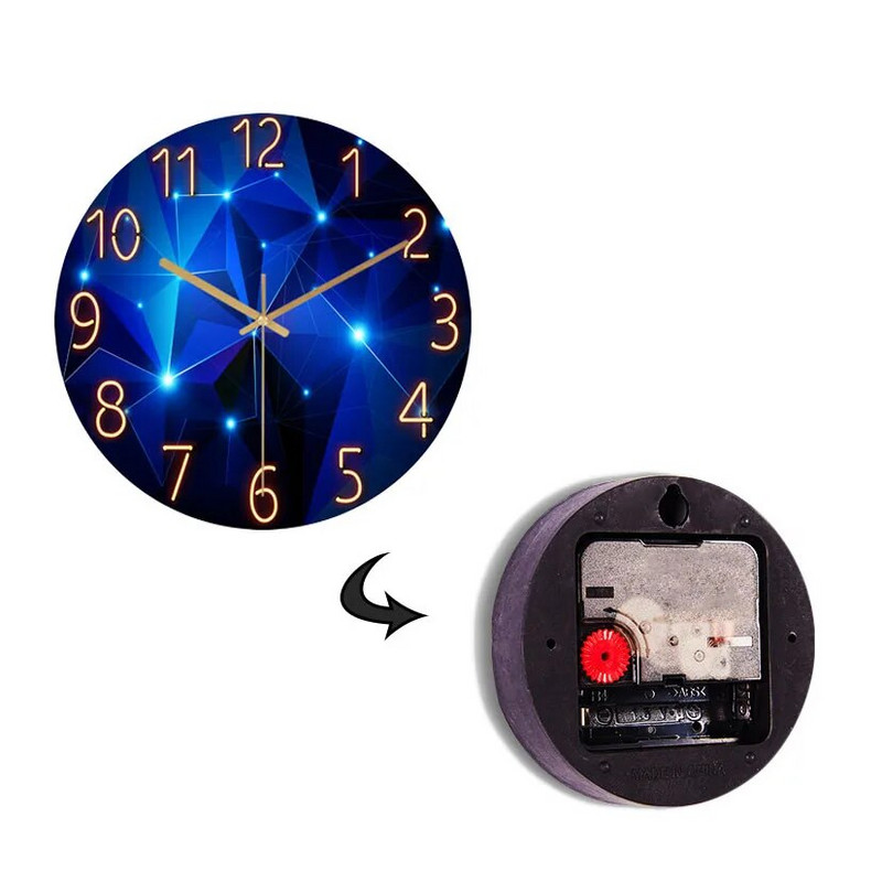 Üveg falióra Modern dizájn Táj Világos Luxus Színes Művészet Reloj Pared Decorativo órák Nappali Hálószoba Lakberendezés