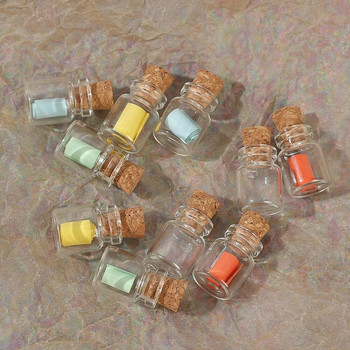 10/50 Pcs Clear Mini Glass Bottles with Cork Stopper Message Bottles Decor Wishing Drifting Bottle DIY Vials Vials Gift