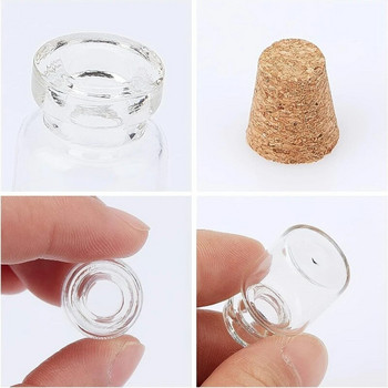 10/50 Pcs Clear Mini Glass Bottles with Cork Stopper Message Bottles Decor Wishing Drifting Bottle DIY Vials Vials Gift