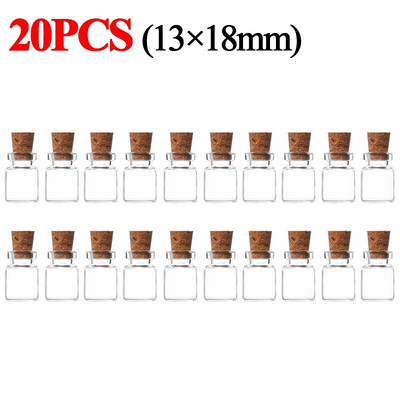 10/50 Pcs Clear Mini Glass Bottles with Cork Stopper Message Bottles Decor Wishing Drifting Bottle DIY Vials Vials Gift