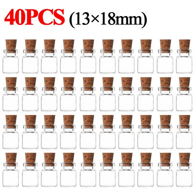 10/50 Pcs Clear Mini Glass Bottles with Cork Stopper Message Bottles Decor Wishing Drifting Bottle DIY Vials Vials Gift