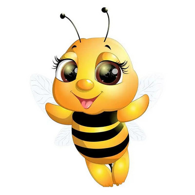 M461 Cute Little Bee Cartoon Αυτοκόλλητο τοίχου με έντομα Παιδικό υπνοδωμάτιο Διακόσμηση Αυτοκόλλητο Νηπιαγωγείο Ψυγείο Τουαλέτας Αυτοκόλλητο