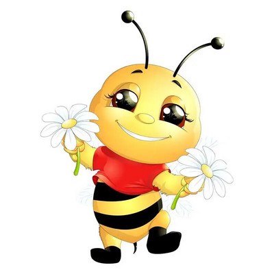 M461 Cute Little Bee Cartoon Αυτοκόλλητο τοίχου με έντομα Παιδικό υπνοδωμάτιο Διακόσμηση Αυτοκόλλητο Νηπιαγωγείο Ψυγείο Τουαλέτας Αυτοκόλλητο