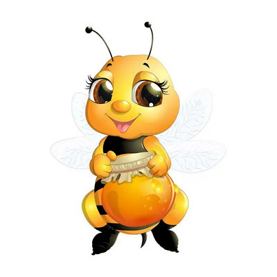 M461 Cute Little Bee Cartoon Αυτοκόλλητο τοίχου με έντομα Παιδικό υπνοδωμάτιο Διακόσμηση Αυτοκόλλητο Νηπιαγωγείο Ψυγείο Τουαλέτας Αυτοκόλλητο