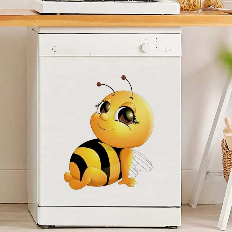 M461 Cute Little Bee Cartoon Αυτοκόλλητο τοίχου με έντομα Παιδικό υπνοδωμάτιο Διακόσμηση Αυτοκόλλητο Νηπιαγωγείο Ψυγείο Τουαλέτας Αυτοκόλλητο