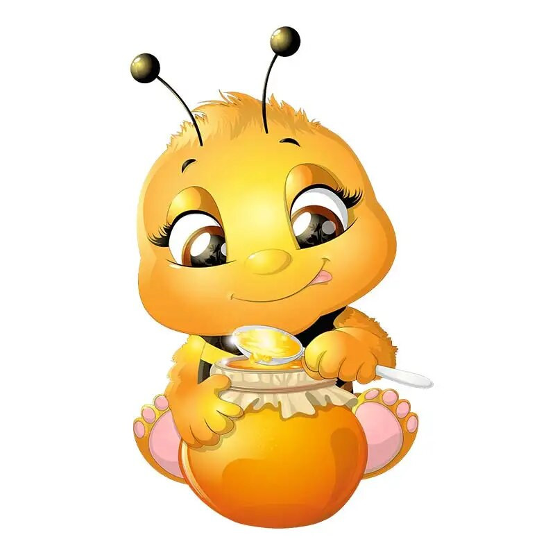 M461 Cute Little Bee Cartoon Αυτοκόλλητο τοίχου με έντομα Παιδικό υπνοδωμάτιο Διακόσμηση Αυτοκόλλητο Νηπιαγωγείο Ψυγείο Τουαλέτας Αυτοκόλλητο