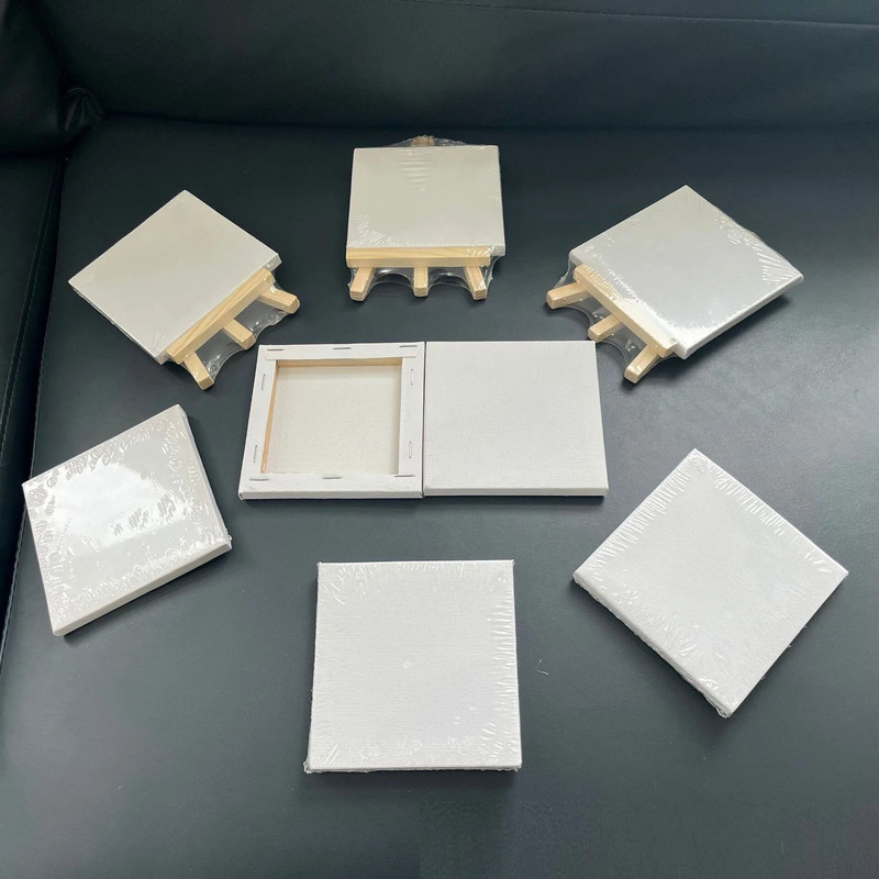 Καλλιτέχνες DIY Σχέδιο 4 ιντσών Mini Easel Mini Canvas Set Painting Kids Painting Craft Μικρό επιτραπέζιο καβαλέτο για σχολική διακόσμηση σπιτιού