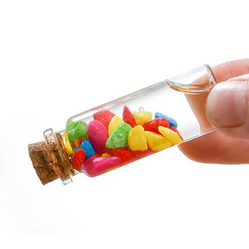 Μίνι γυάλινα μπουκάλια 5 τμχ 5--30ML με Σετ μπουκαλιών από φελλό χαλίκι Gadgets Φιαλίδια φίλτρου Μπουκάλια μηνυμάτων για μπομπονιέρες γάμου