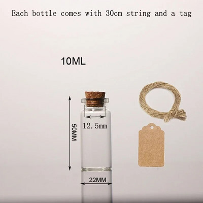 Μίνι γυάλινα μπουκάλια 5 τμχ 5--30ML με Σετ μπουκαλιών από φελλό χαλίκι Gadgets Φιαλίδια φίλτρου Μπουκάλια μηνυμάτων για μπομπονιέρες γάμου