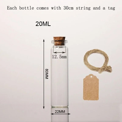 Μίνι γυάλινα μπουκάλια 5 τμχ 5--30ML με Σετ μπουκαλιών από φελλό χαλίκι Gadgets Φιαλίδια φίλτρου Μπουκάλια μηνυμάτων για μπομπονιέρες γάμου