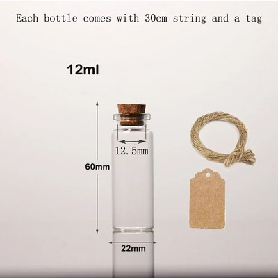 Μίνι γυάλινα μπουκάλια 5 τμχ 5--30ML με Σετ μπουκαλιών από φελλό χαλίκι Gadgets Φιαλίδια φίλτρου Μπουκάλια μηνυμάτων για μπομπονιέρες γάμου