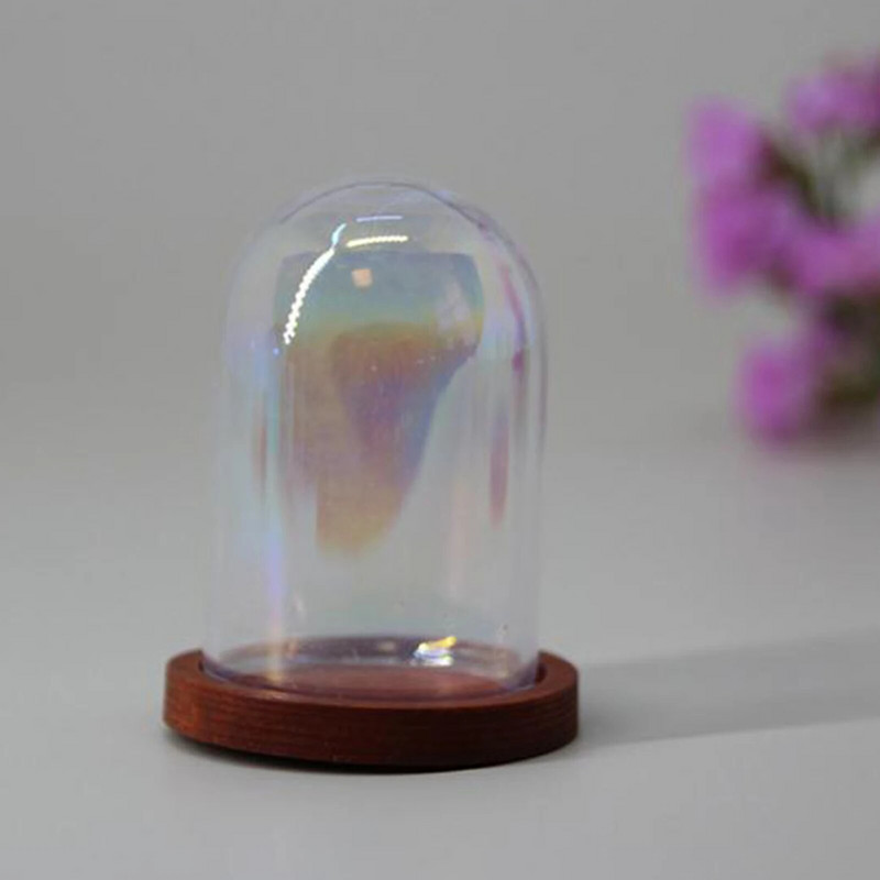 4db Mini Glass Cloche kupola, konténer alappal terráriummal barkácsolt üveg vitrin kupolák díszítéshez asztali kerti esküvői iroda