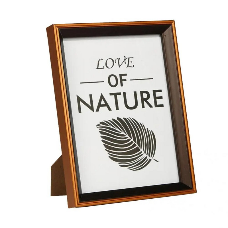 Egyszerű képkeret-kijelző, többcélú, könnyen felszerelhető, stabil koncepció, rusztikus képkeret