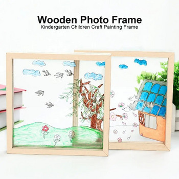 Прозрачна картина против надраскване Съхранение Детска градина Детска занаятчийска рамка за рисуване Рамка за картина Студио Доставка