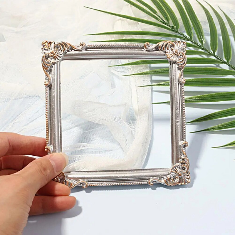 Fényképkeret INS Retro mini képkijelző állvány Nordic stílusú műgyanta képtartó Vintage kézzel készített dekoratív képkeret