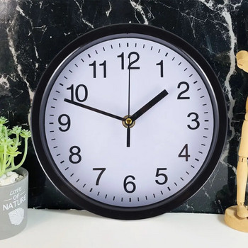 Αθόρυβο ρολόι τοίχου Vintage Αθόρυβο στρογγυλό ρολόι τοίχου 8 ιντσών Λειτουργεί με μπαταρία Ρολόι τοίχου για Σαλόνι Σπίτι Υπνοδωμάτιο Κουζίνα
