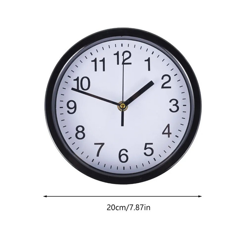 Csendes falióra Vintage csendes, kerek falióra 8 hüvelykes, elemmel működő falióra nappalihoz otthoni hálószoba konyhához