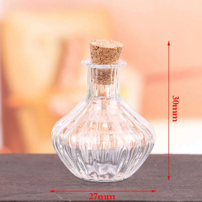 1:12 Nukumaja miniatuurne hoiupaak korkkaanega klaaspudel Mini pisike purk lillevaasid mudel Mänguasjad Nukumaja sisekujundus Juurdepääs