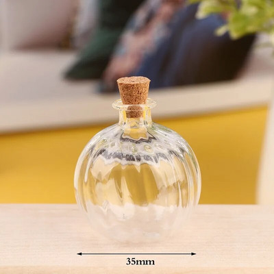 1:12 Nukumaja miniatuurne hoiupaak korkkaanega klaaspudel Mini pisike purk lillevaasid mudel Mänguasjad Nukumaja sisekujundus Juurdepääs