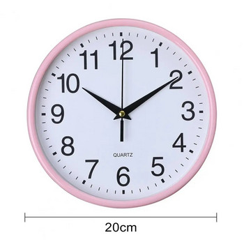 Модерен стенен часовник Орнамент за стенен часовник Високопрецизен нетиктакащ кварцов стенен часовник Елегантен кръгъл дизайн Работи с батерии за лесно