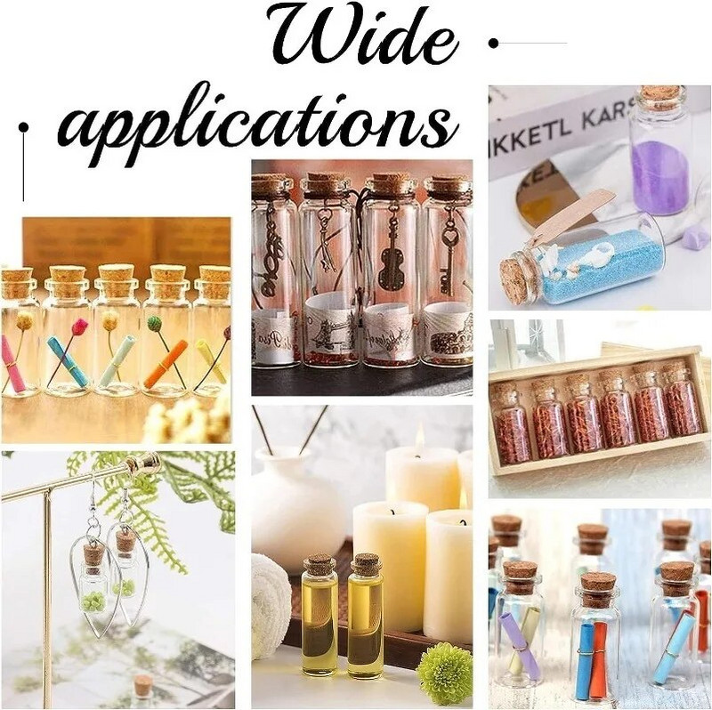 Mini üveg palack parafa átlátszó kívánságpalackkal, akasztós dekoráció Esküvői középső része Előnyök az üvegedényes esküvői dekoráció