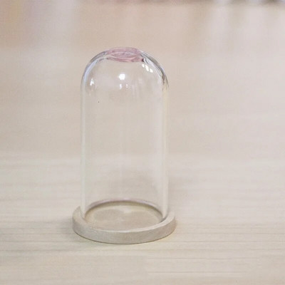 1 X Mix Size Clear Glass Dome Cover Terrarium Cloche Bell Jar με ξύλινη/φελλό/μεταλλική βάση κούκλα Παιχνίδι σπιτιού Διακόσμηση δωματίου μελέτης