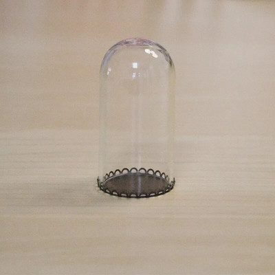 1 X Mix Size Clear Glass Dome Cover Terrarium Cloche Bell Jar με ξύλινη/φελλό/μεταλλική βάση κούκλα Παιχνίδι σπιτιού Διακόσμηση δωματίου μελέτης