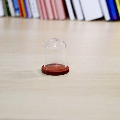 1 X Mix Size Clear Glass Dome Cover Terrarium Cloche Bell Jar με ξύλινη/φελλό/μεταλλική βάση κούκλα Παιχνίδι σπιτιού Διακόσμηση δωματίου μελέτης