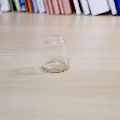 1 X Mix Size Clear Glass Dome Cover Terrarium Cloche Bell Jar με ξύλινη/φελλό/μεταλλική βάση κούκλα Παιχνίδι σπιτιού Διακόσμηση δωματίου μελέτης