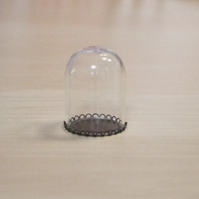1 X Mix Size Clear Glass Dome Cover Terrarium Cloche Bell Jar με ξύλινη/φελλό/μεταλλική βάση κούκλα Παιχνίδι σπιτιού Διακόσμηση δωματίου μελέτης