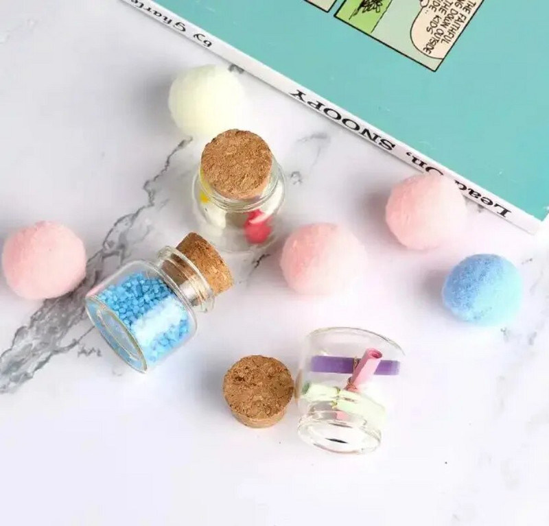 50/10 db Mini átlátszó üveg parafával, átlátszó barkácsolás, kézműves Üzenetüveg Üres Kívánságüvegek Karácsonyi esküvői parti dekoráció