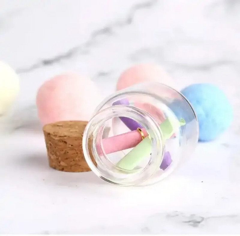 50/10 db Mini átlátszó üveg parafával, átlátszó barkácsolás, kézműves Üzenetüveg Üres Kívánságüvegek Karácsonyi esküvői parti dekoráció