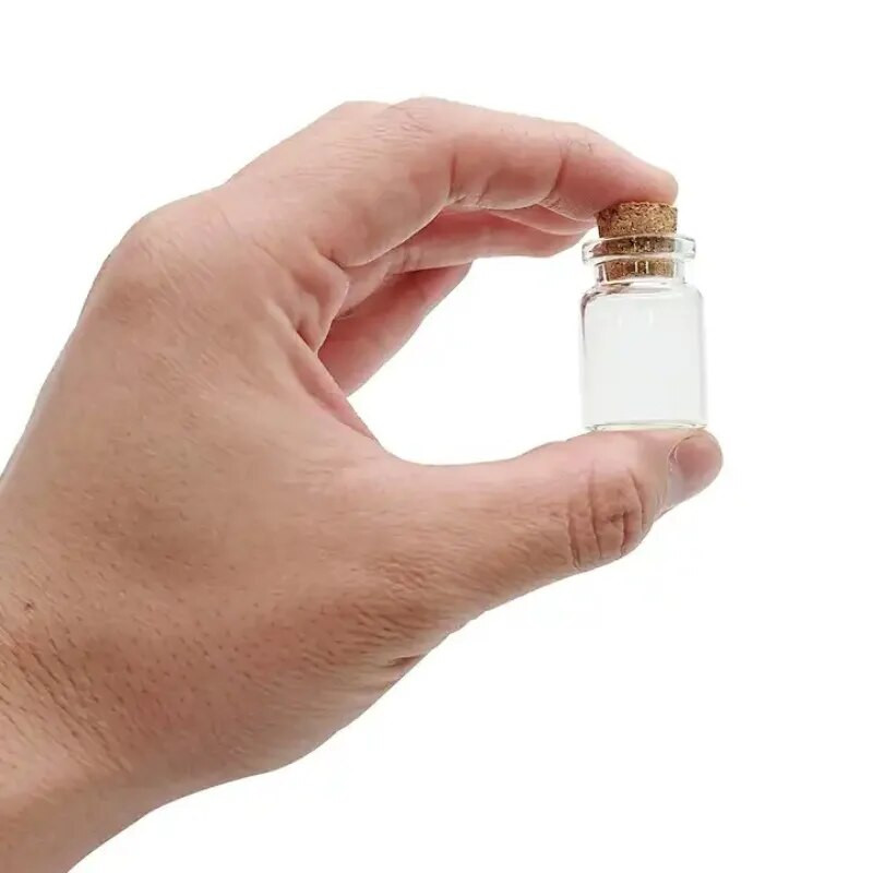 50/10 db Mini átlátszó üveg parafával, átlátszó barkácsolás, kézműves Üzenetüveg Üres Kívánságüvegek Karácsonyi esküvői parti dekoráció