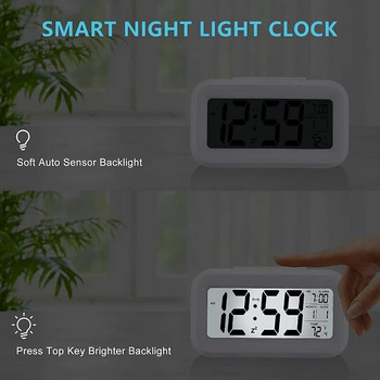 Ψηφιακό Ξυπνητήρι LED Οπίσθιος φωτισμός Αναβολή δεδομένων Χρόνος Ημερολόγιο Επιτραπέζιο Πολυλειτουργικό Ηλεκτρονικό Επιτραπέζιο ρολόι με οπίσθιο φωτισμό