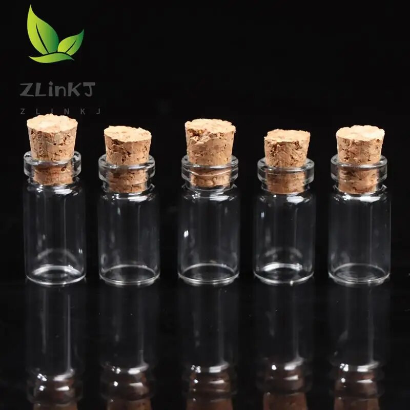 10 db Üvegüveg Miniatűr bájitalüveg Mini parafa üvegfiolák Esküvői barkácsolás Mini Drift Bottle Kívánságüveg Parfümös Palack