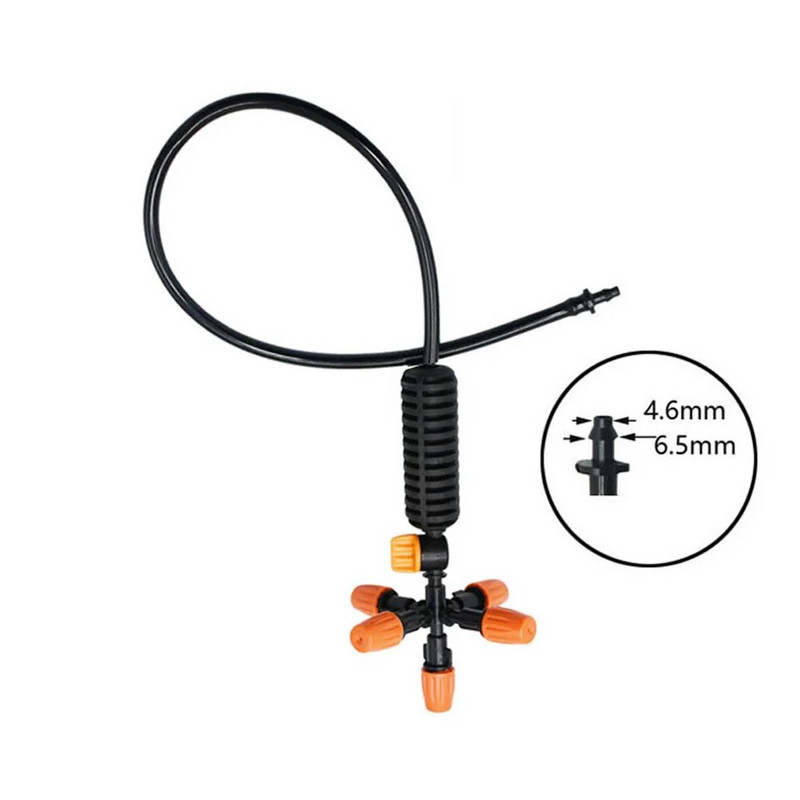 Kerti üvegházhatású porlasztó öntözőrendszer 5/6/7 irányban állítható sárgaréz műanyag permetezőkészlet Párásító Hűtés Pormentesítés