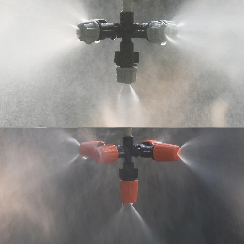 Kerti üvegházhatású porlasztó öntözőrendszer 5/6/7 irányban állítható sárgaréz műanyag permetezőkészlet Párásító Hűtés Pormentesítés