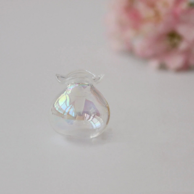 1/3db kis sodródó palack üvegedények dekoráció barkács tartályok mini üzenet fiolák Díszek kupakkal/parafa dugóval szivárványos palackok