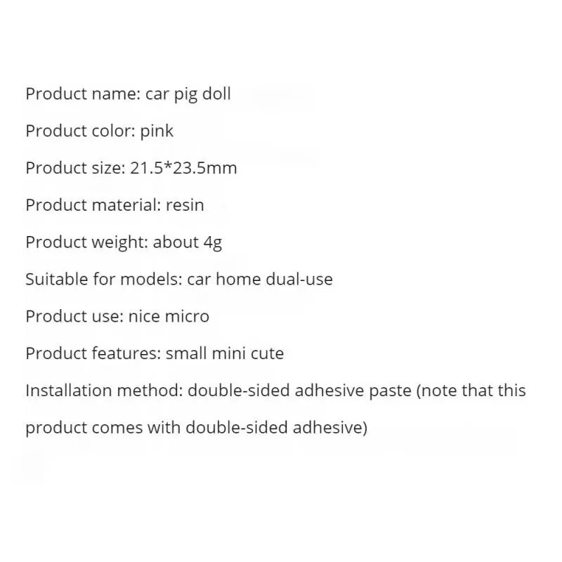 1vnt Šviečianti mini dervos kiaulytė Automobilių prietaisų skydelis Žaislai Lėlės Figūrėlės Namų sodo puošmena Animacinis filmas Spalva Viščiukas Mieli Automobilių papuošalai Dovanos