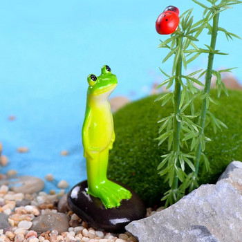 Χαριτωμένο Ζώο Βάτραχος Μινιατούρες Ειδώλια Διακόσμηση Δεξαμενής Ψαριών Στολίδι Βάτραχος Ρητίνης Μόνιμη Αξεσουάρ Αξεσουάρ διακόσμησης κήπου