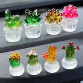 Creative Simulated Cactus For Car Dashboard Car Center Console Car Ρητίνη Διακόσμηση Διακοσμητικά Universal Decors