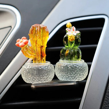 Creative Simulated Cactus For Car Dashboard Car Center Console Car Ρητίνη Διακόσμηση Διακοσμητικά Universal Decors