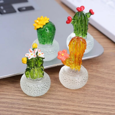 Creative Simulated Cactus For Car Dashboard Car Center Console Car Ρητίνη Διακόσμηση Διακοσμητικά Universal Decors